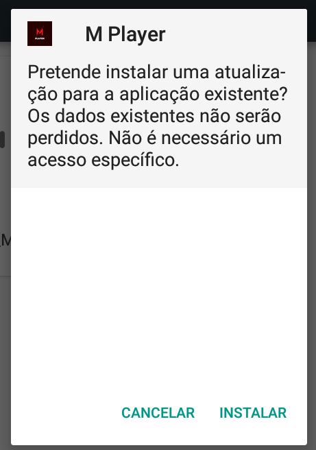 Tela de instalação do MPlayer