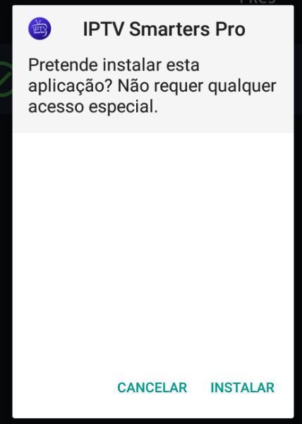 Tela de instalação do M PURPLE