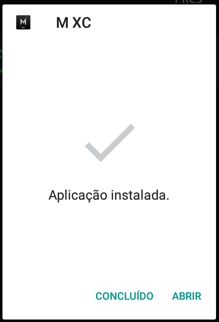 Tela de abertura do MXC