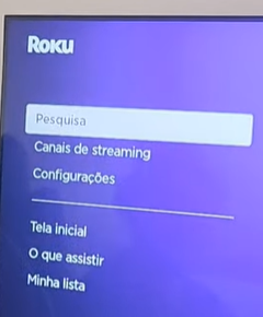 Pesquisa na Roku TV
